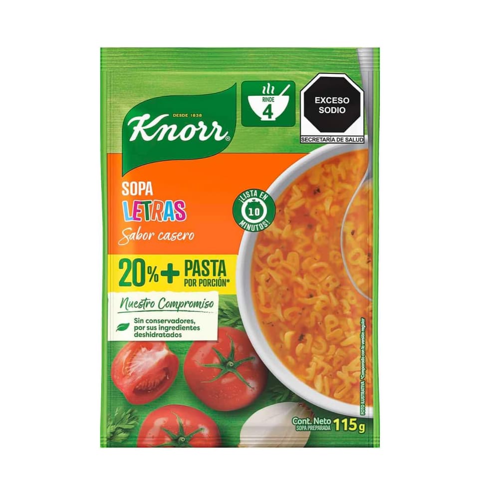 Sopa de letras Knorr (115 g / 4.06 oz) - Miniatura 2