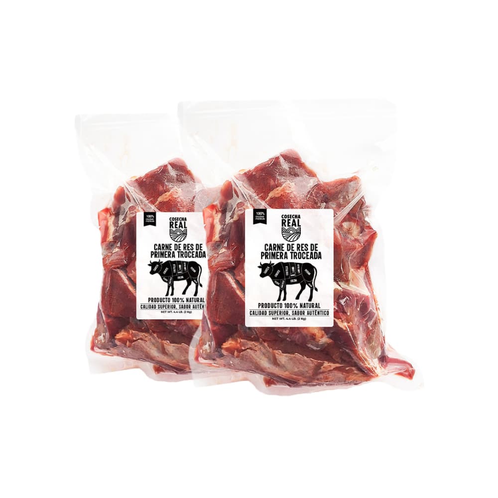 Carne de res de primera troceada Cosecha Real (2 x 2 kg / 4.4 lb) - Imagen 1