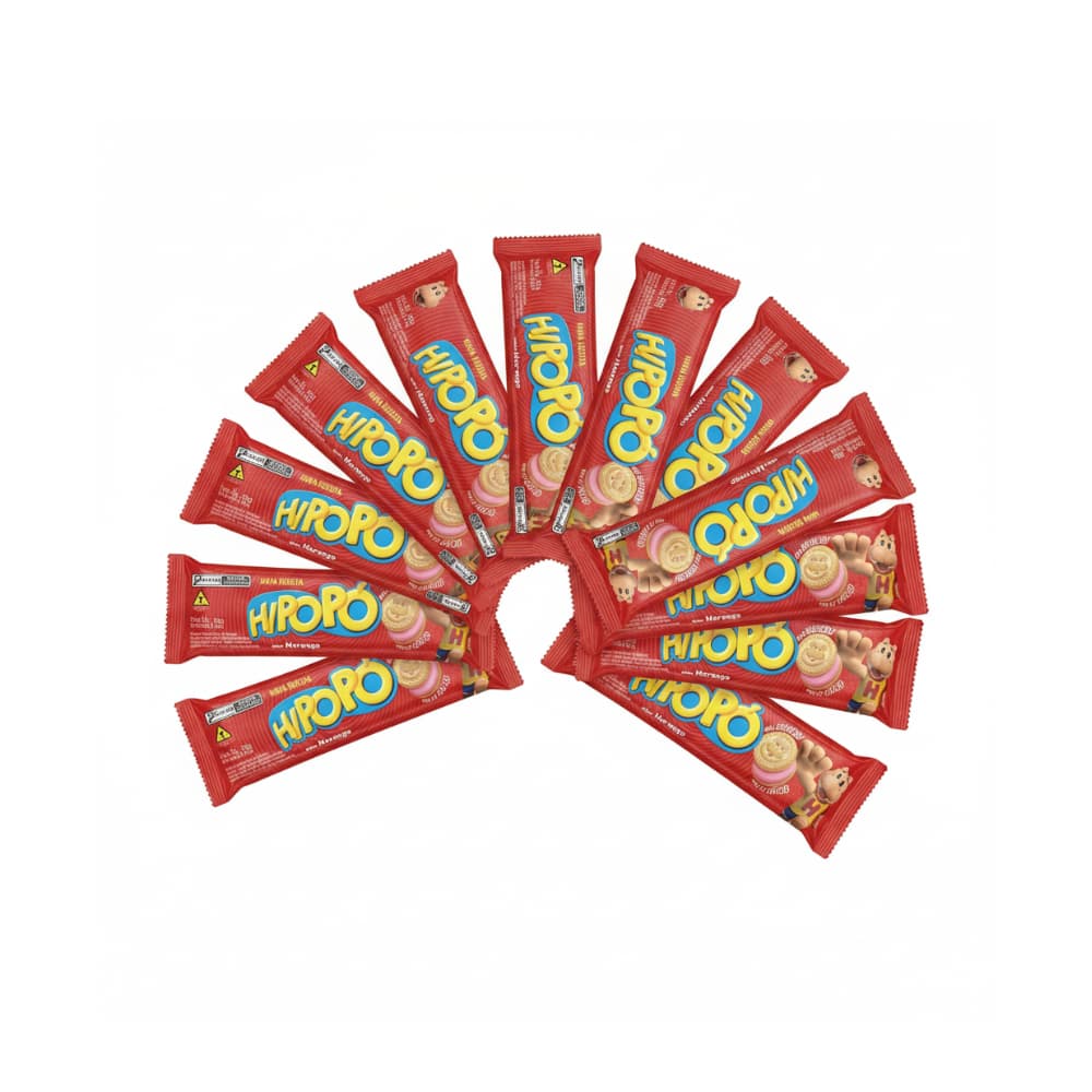 Galletas rellenas sabor fresa Hipopó (12 x 80 g / 2.82 oz) - Miniatura 1
