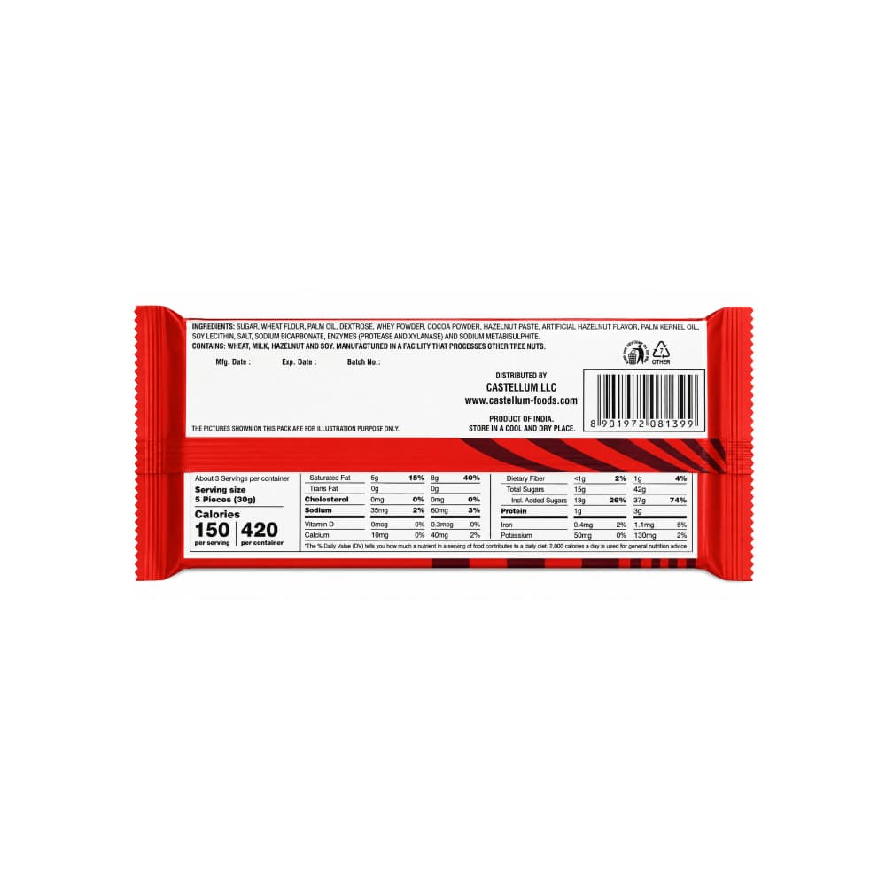 Sorbeto de vainilla con crema de avellana Castellum (3 x 85 g / 3.oz) - Miniatura 2