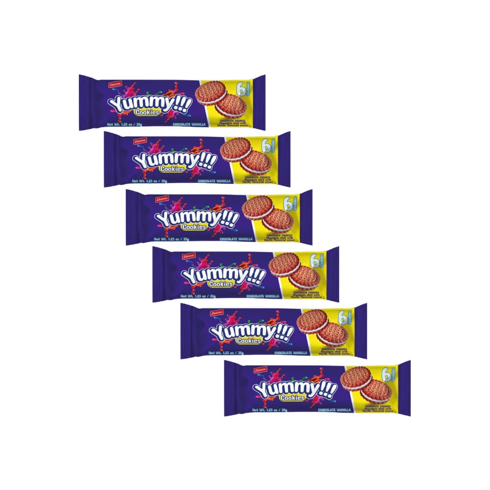 Galletas sándwich de chocolate rellenas de crema sabor a vainilla Delizola (6 x 35 g / 1.23 oz) - Miniatura 1