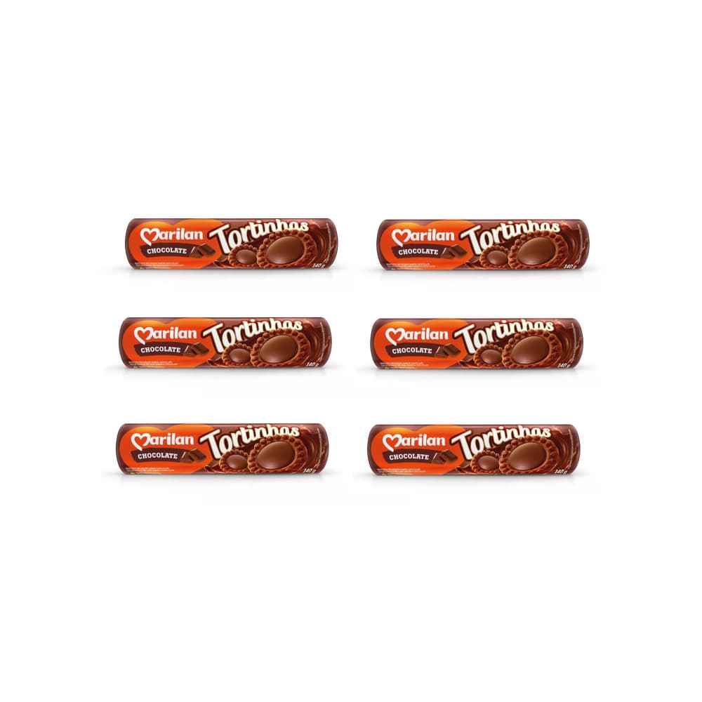 Galleta dulce con relleno sabor a chocolate Tortinhas Marilan (6 x 140 g / 4.94 oz) - Miniatura 1