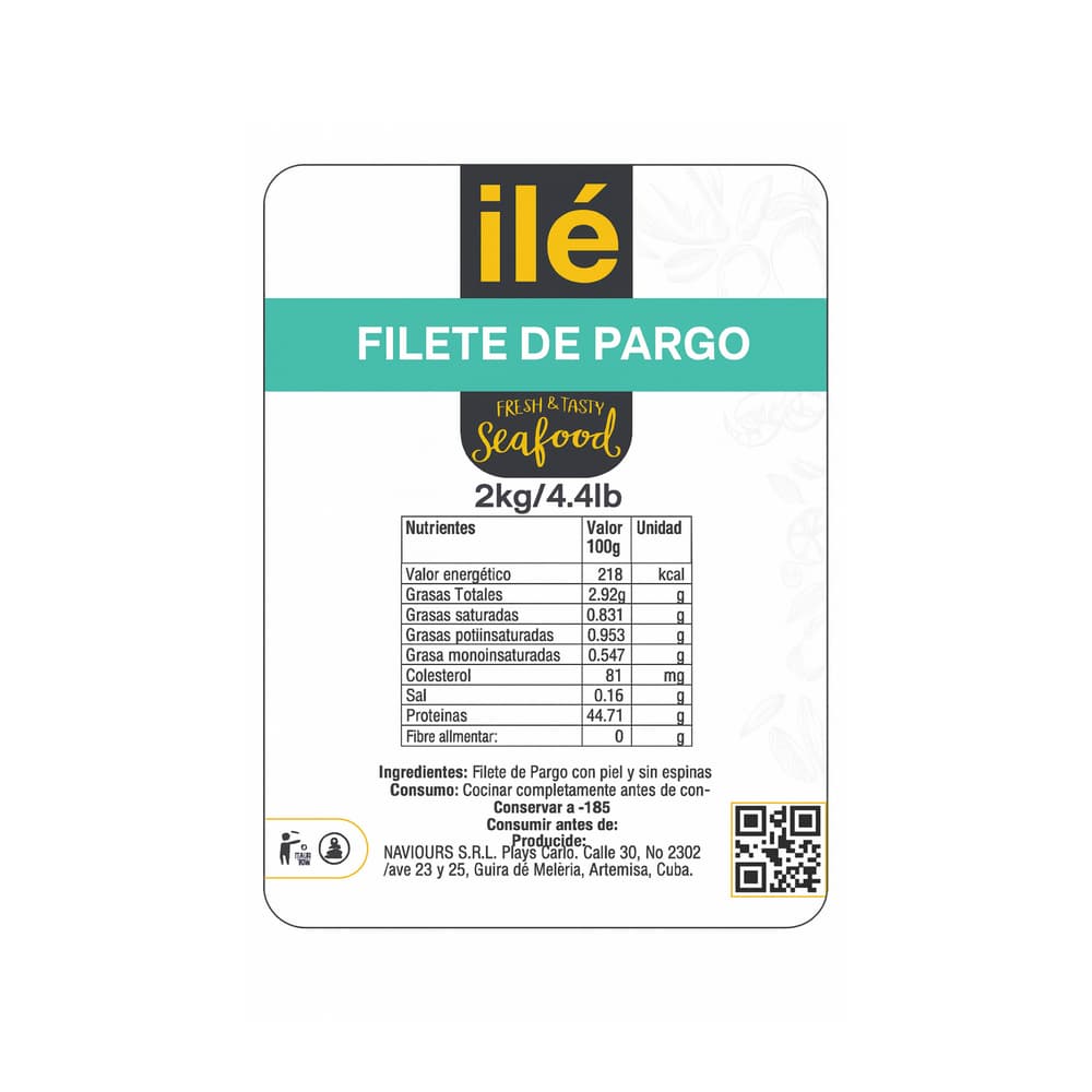 Filete de pescado pargo Ilé (2 kg / 4.4 lb) - Miniatura 3