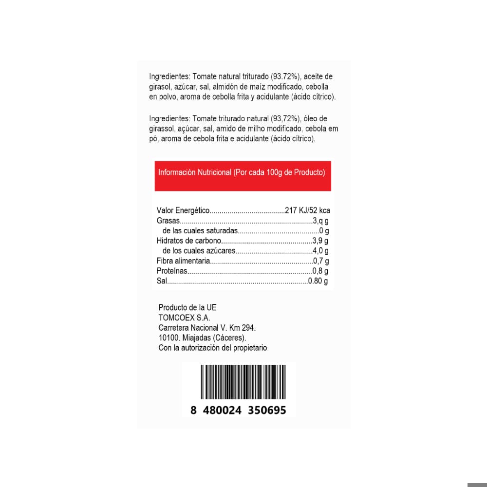 Tomate frito Vivo Chef (2550 g / 89.94 oz) - Miniatura 3