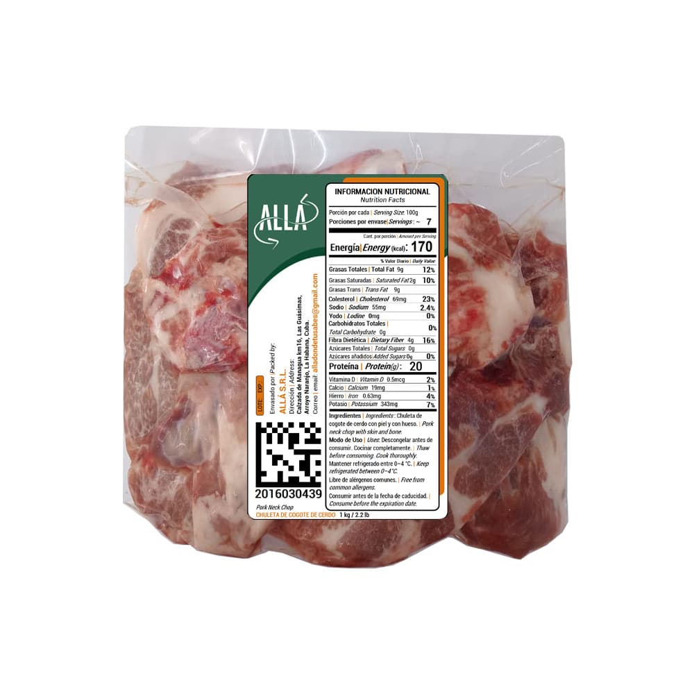 Chuleta de cogote de cerdo ALLÁ (1 kg / 2.2 lb) - Miniatura 3