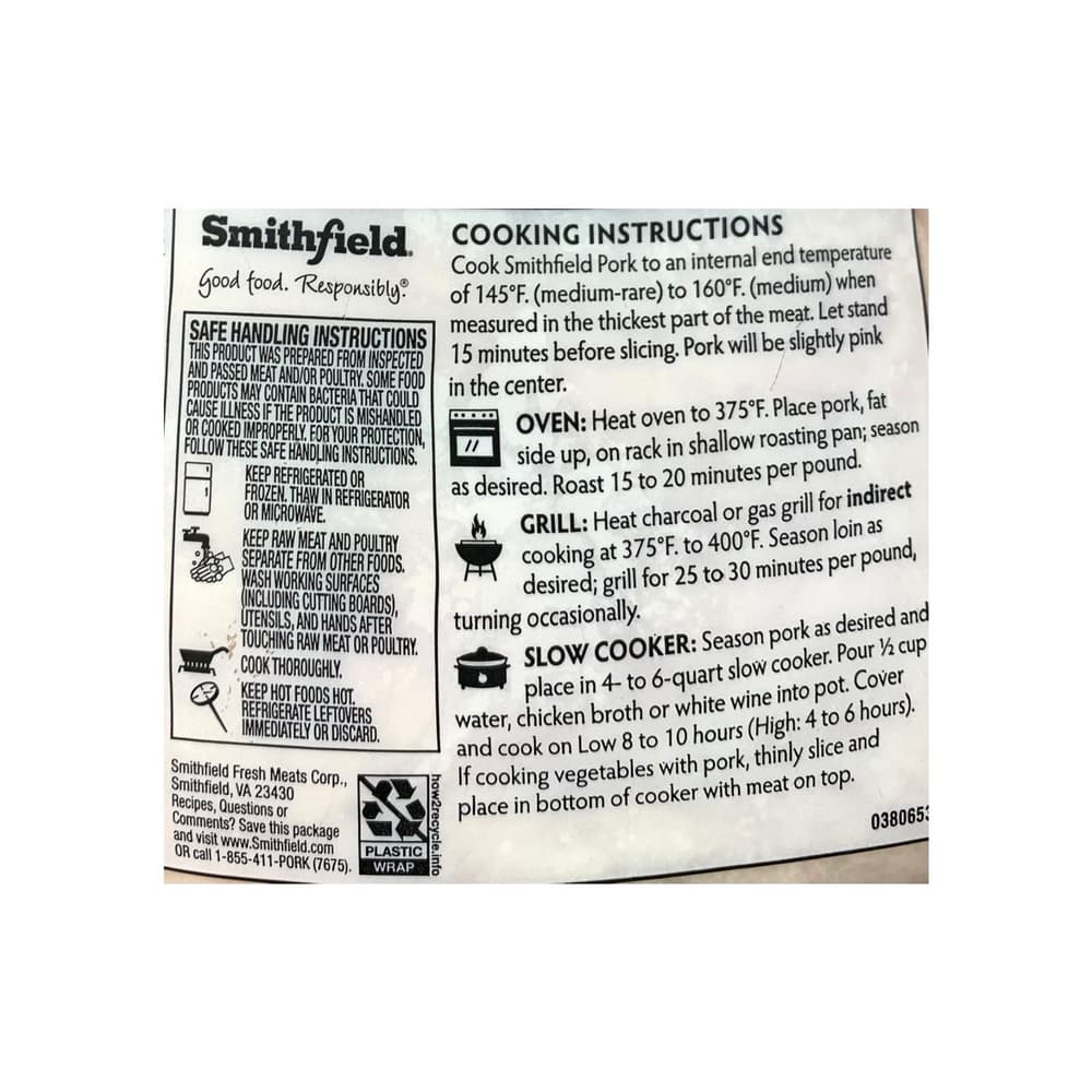 Lomo de cerdo deshuesado Smithfield (2.27 kg / 5.01 lb) - Miniatura 4