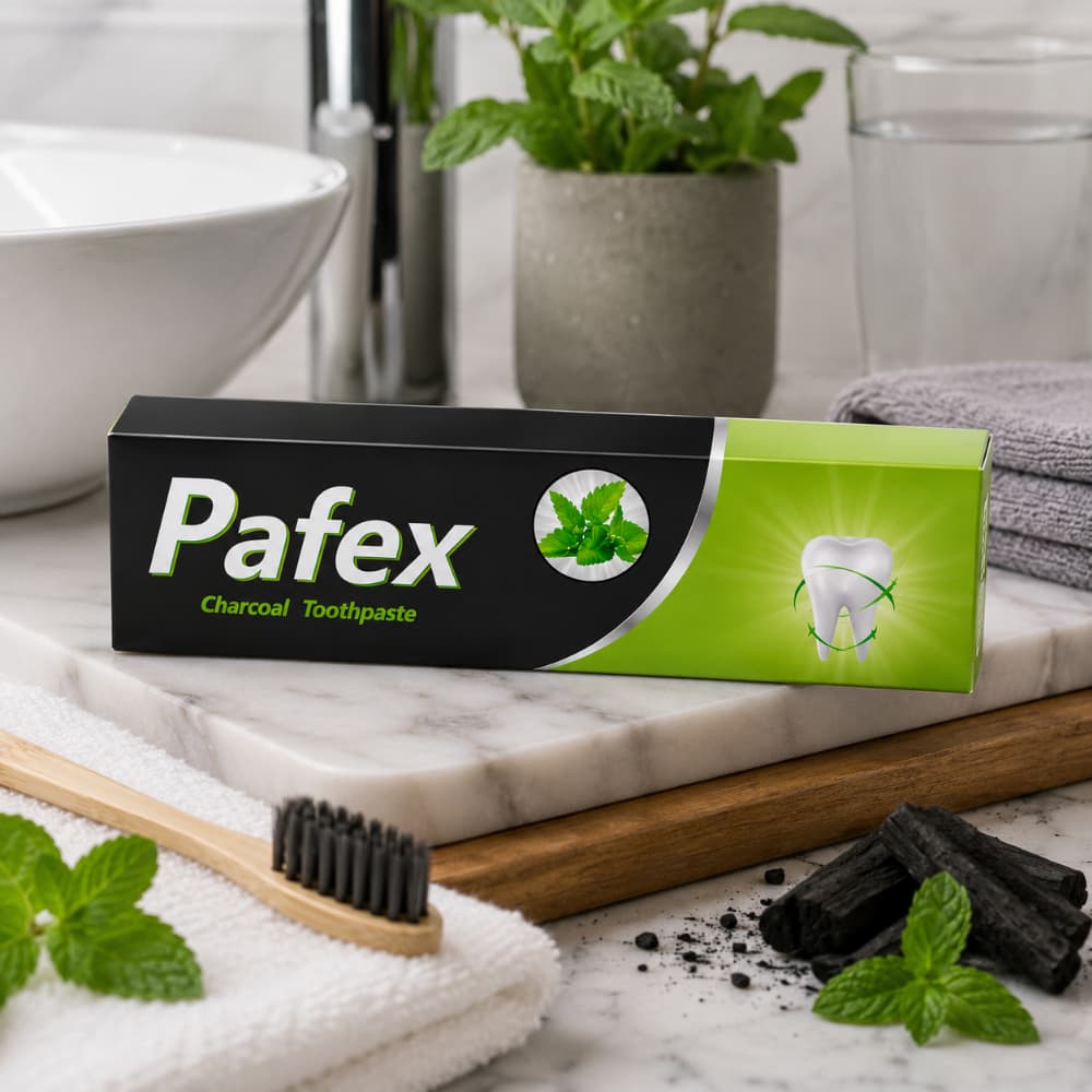 Pasta dental con carbón sabor a menta Pafex (100 g / 3.52 oz) - Miniatura 4
