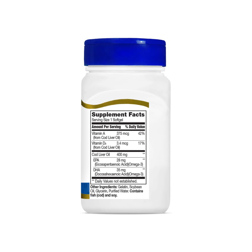 Aceite de hígado de bacalao 400 mg 21st Century (110 cápsulas) - Miniatura 8