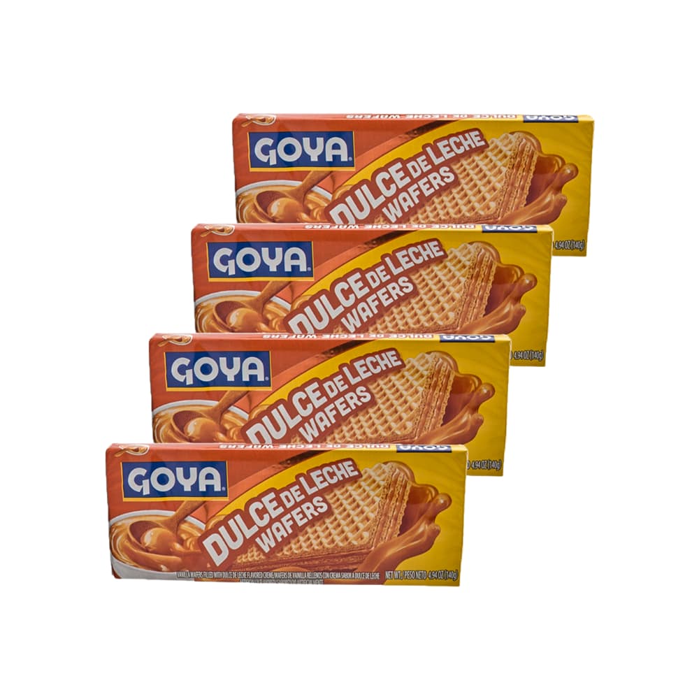 Sorbeto de vainilla relleno con crema sabor a dulce leche Goya (4 x 140 g / 4.94 oz) - Imagen 1