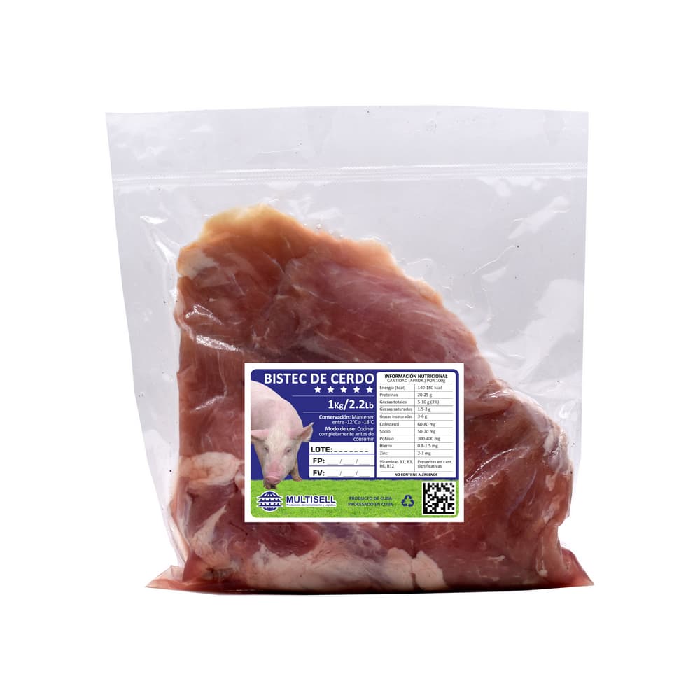 Bistec de cerdo Multisell (1 kg / 2.2 lb) - Imagen 1