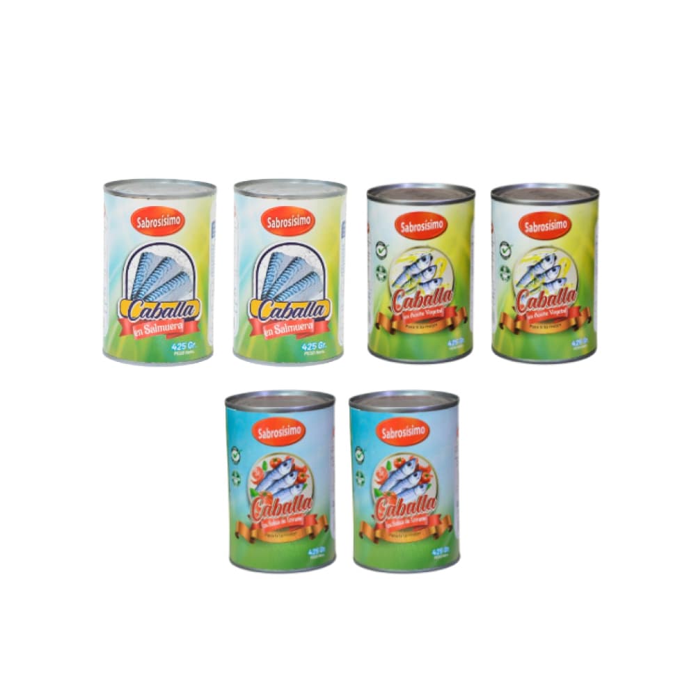 Combo de caballas Sabrosísimo (6 x 425 g / 14.99 oz) - Imagen 1