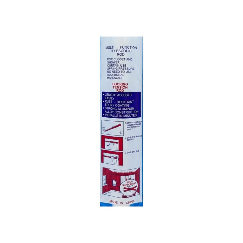 Cortinero metálico extensible para baño MR (70-120 cm) - Miniatura 2