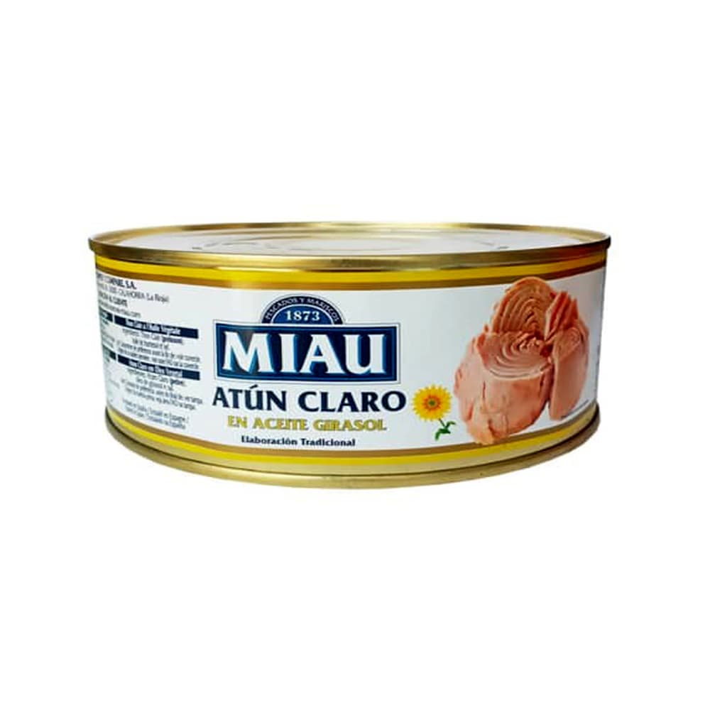 Atún claro en aceite de girasol Miau (900 g / 1.98 lb) - Imagen 1
