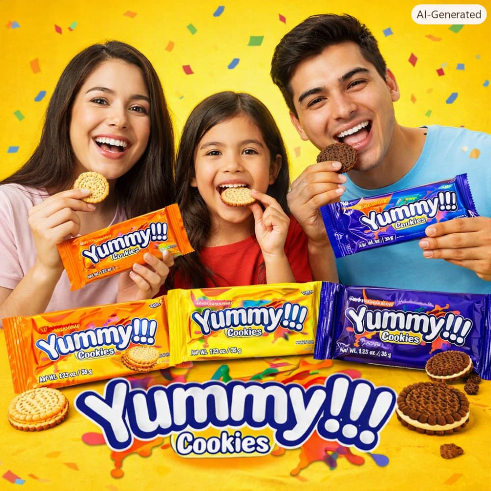 Galletas dulces rellenas de sabores variados Yummy Delizola (10 x 35 g / 1.23 oz) - Miniatura 5