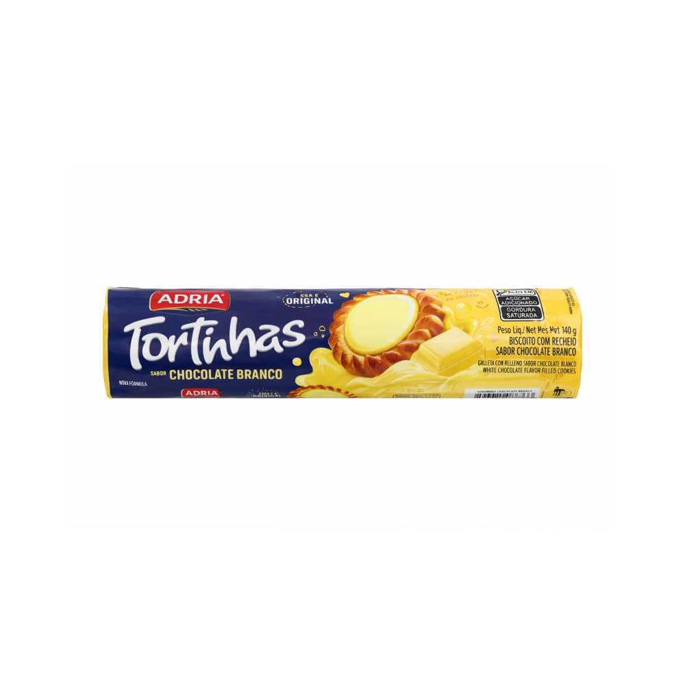 Galletas con relleno sabor chocolate blanco Tortinhas Adria (140 g / 4.94 oz) - Miniatura 1