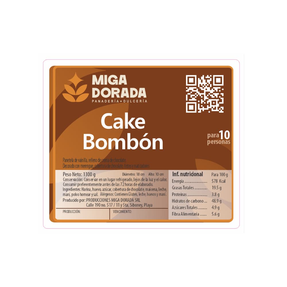 Cake bombón Miga Dorada (10 personas) - Miniatura 4