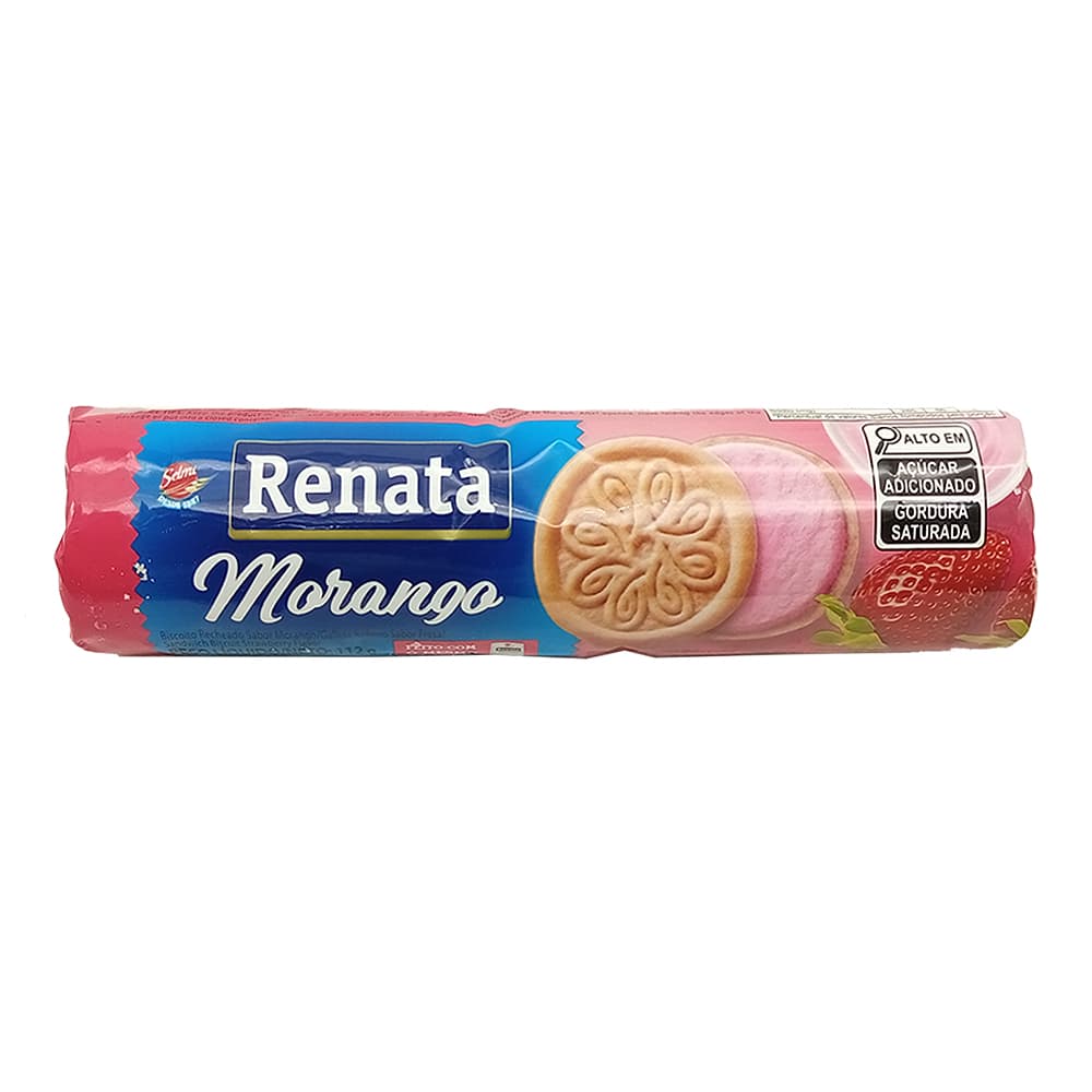 Galletas de vainilla con relleno sabor fresa Renata (112 g / 3.95 oz) - Imagen 1