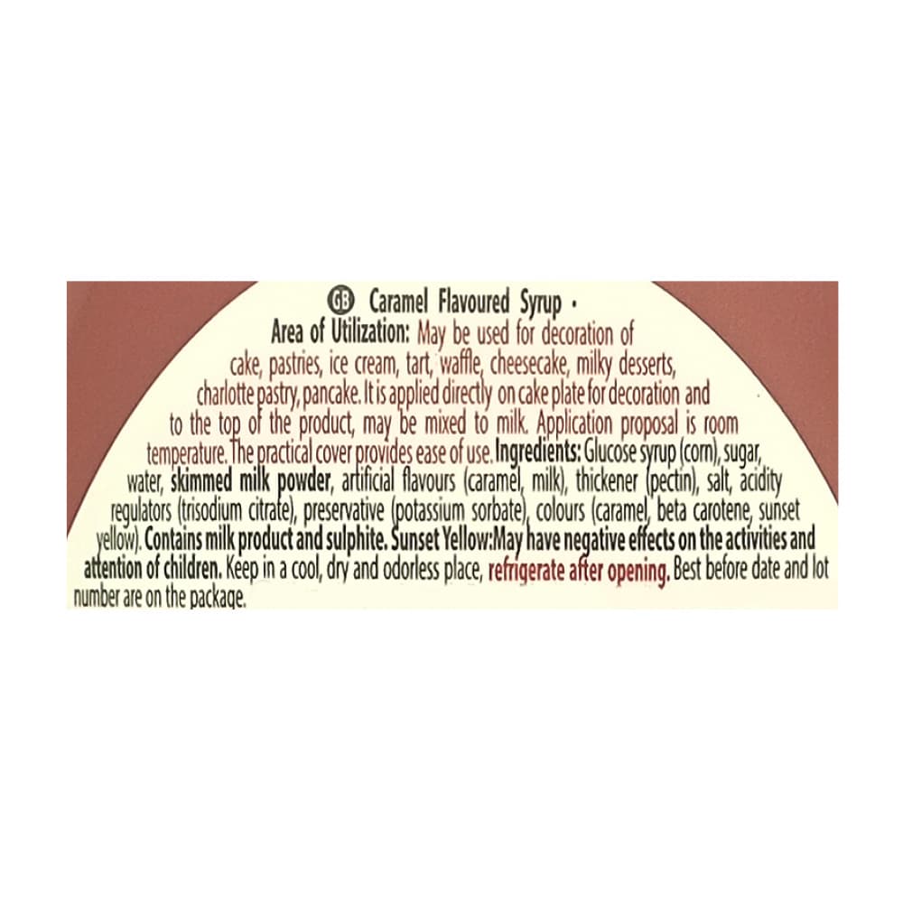 Sirope sabor caramelo Kent boringer (624 g / 1.38 lb) - Miniatura 2