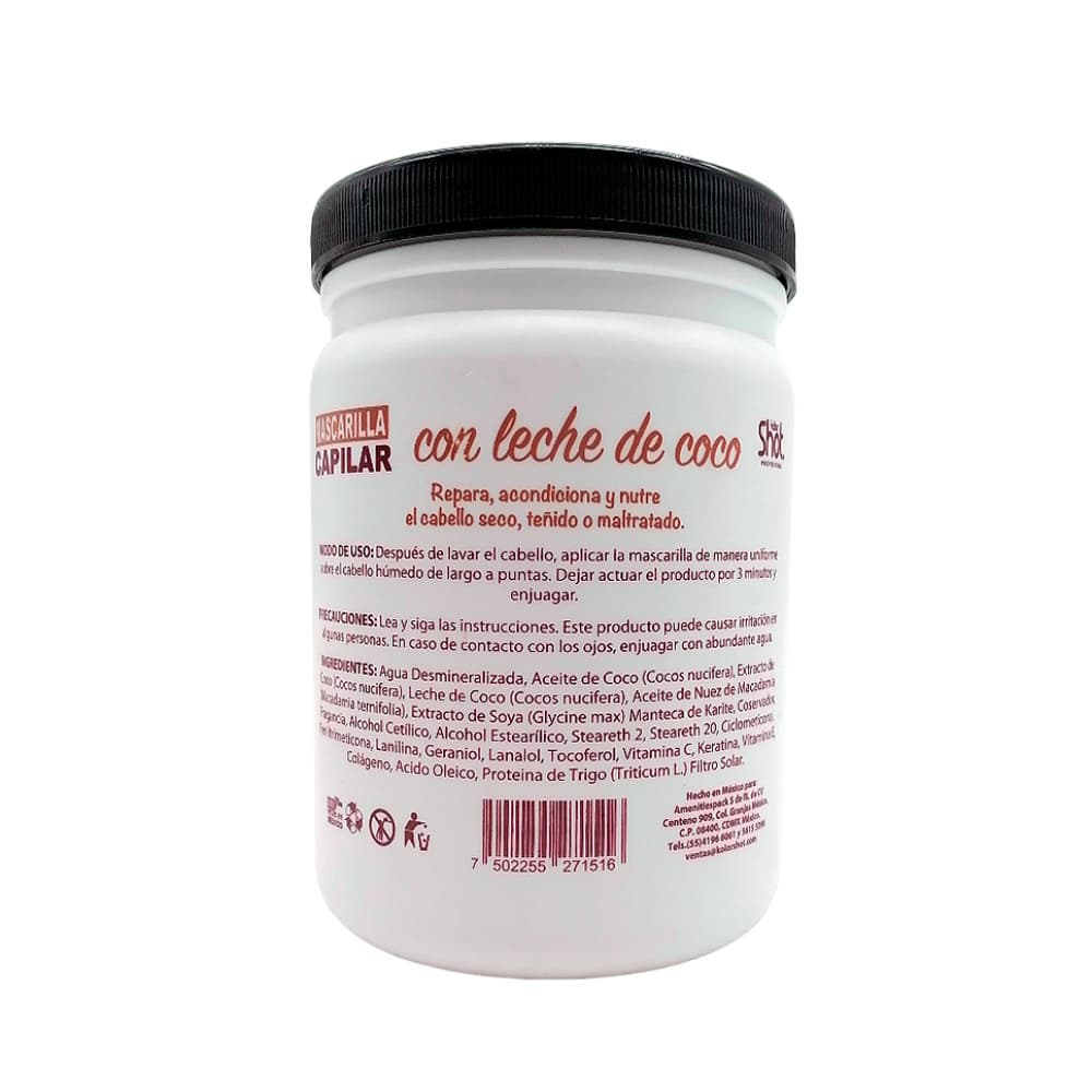 Mascarilla capilar con leche de coco Kolor Shot (1 kg / 2.2 lb) - Miniatura 3