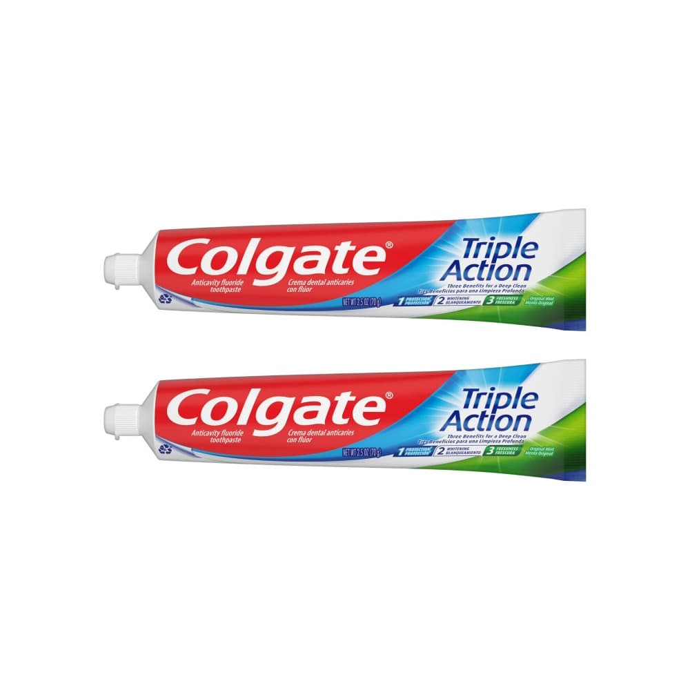 Pasta dental triple acción Colgate (2 x 70 g / 2.5 oz) - Miniatura 1