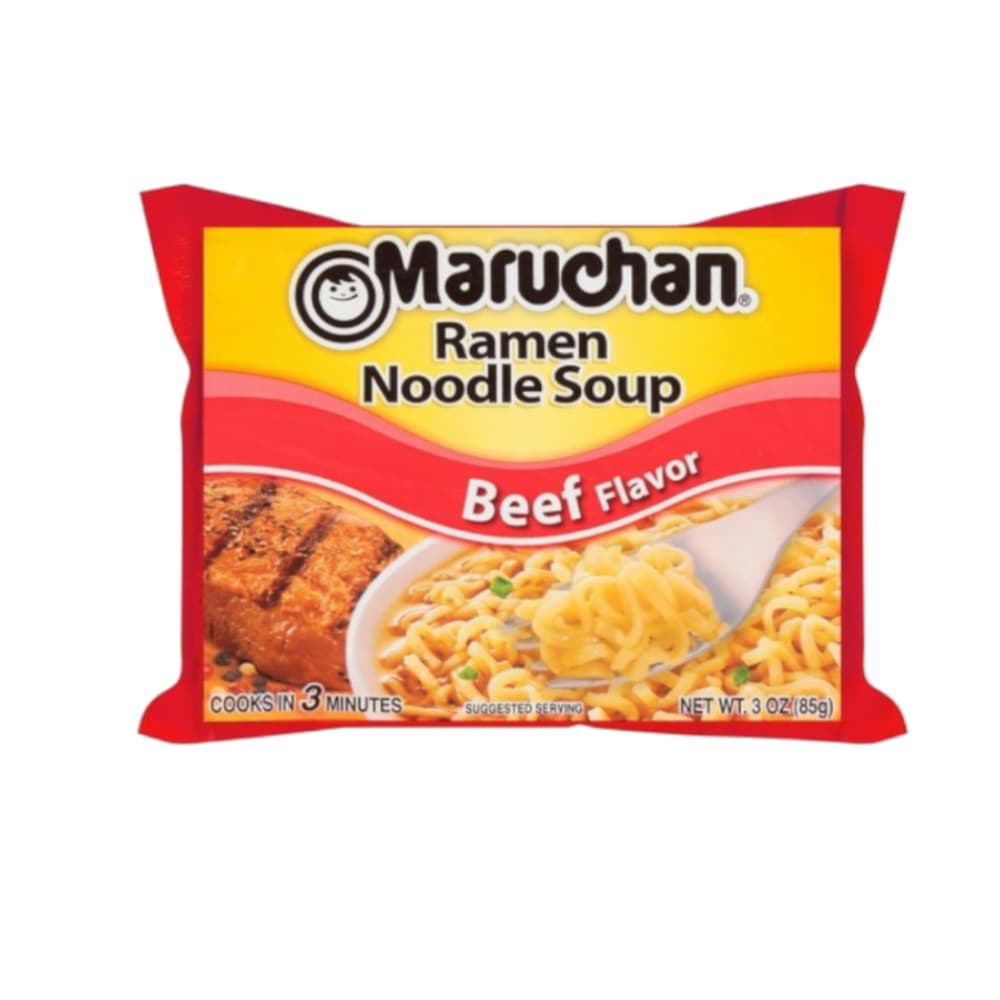 Sopa instantánea de fideos sabor carne de res Maruchan (85 g / 2.99 oz) - Imagen 1