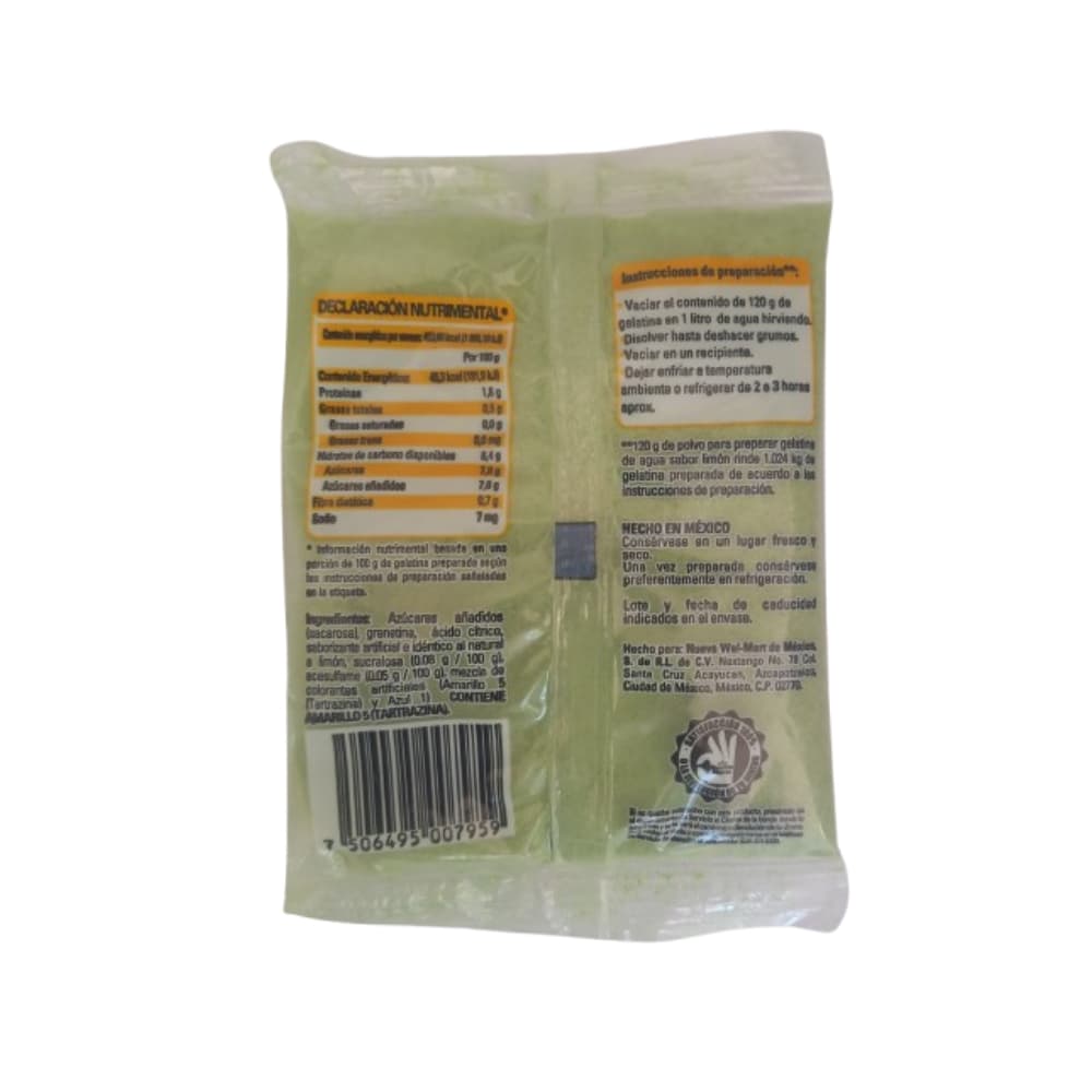 Gelatina de limón Aurrera (120 g / 4.2 oz) - Miniatura 3