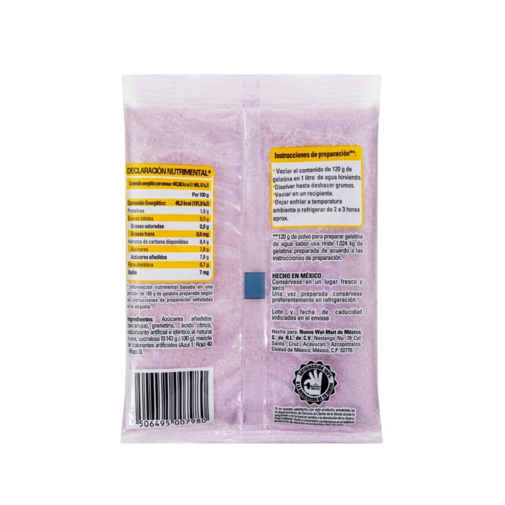 Gelatina de uva Aurrera (120 g / 4.2 oz) - Miniatura 3