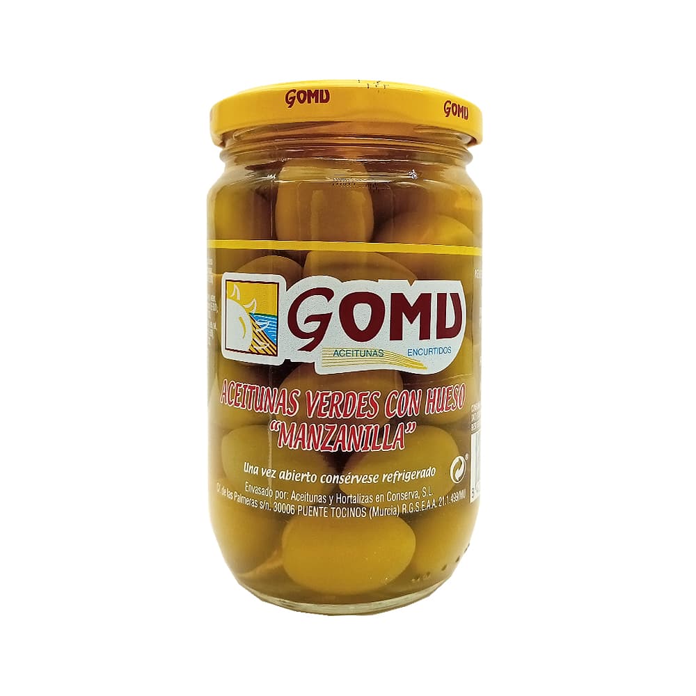 Aceitunas verdes con hueso Gomu (300 g / 10.58 oz) - Imagen 1