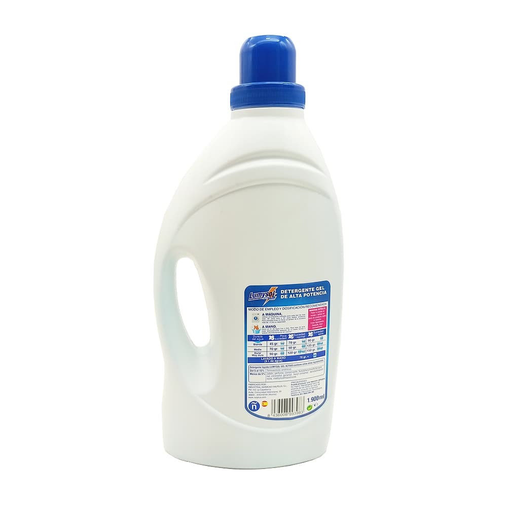 Detergente líquido para ropa blanca y de color Lumysol (1.9 L) - Miniatura 3