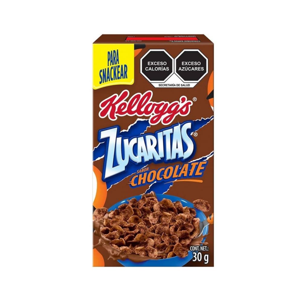 Hojuelas de maíz escarchadas con azúcar sabor chocolate Zucaritas Kellogg's (30 g / 1.05 oz) - Imagen 1
