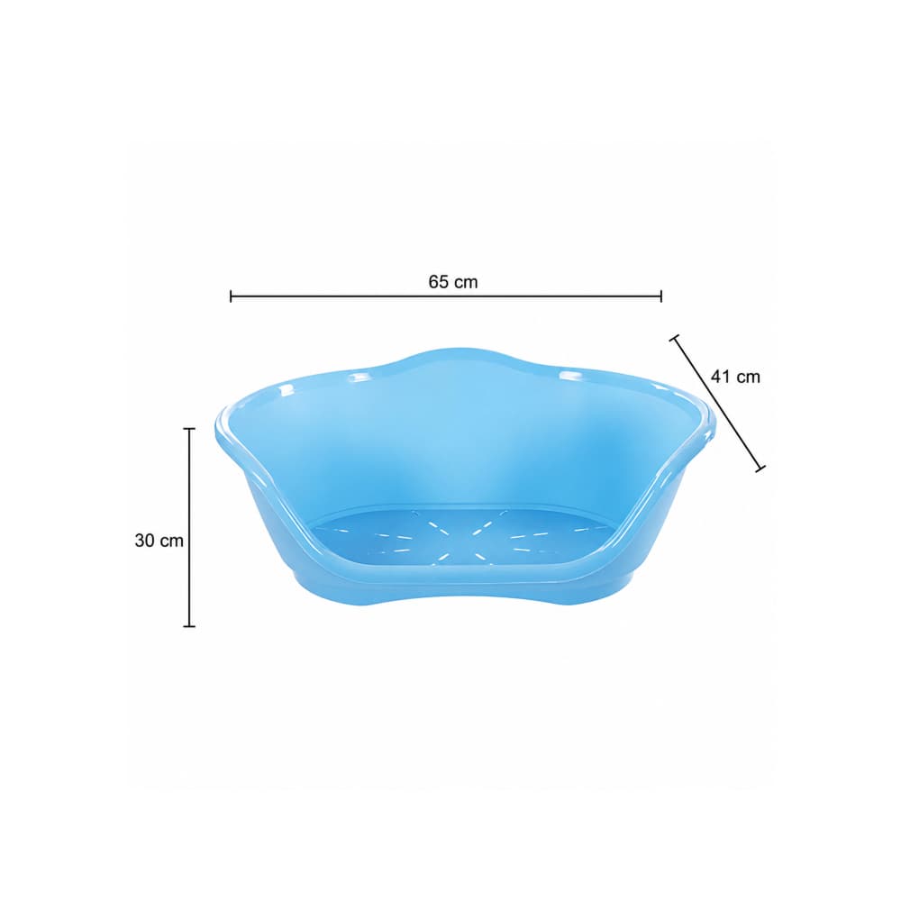 Cuna de plástico azul para mascotas de 65 cm x 41 cm Casa y Menaje - Miniatura 2