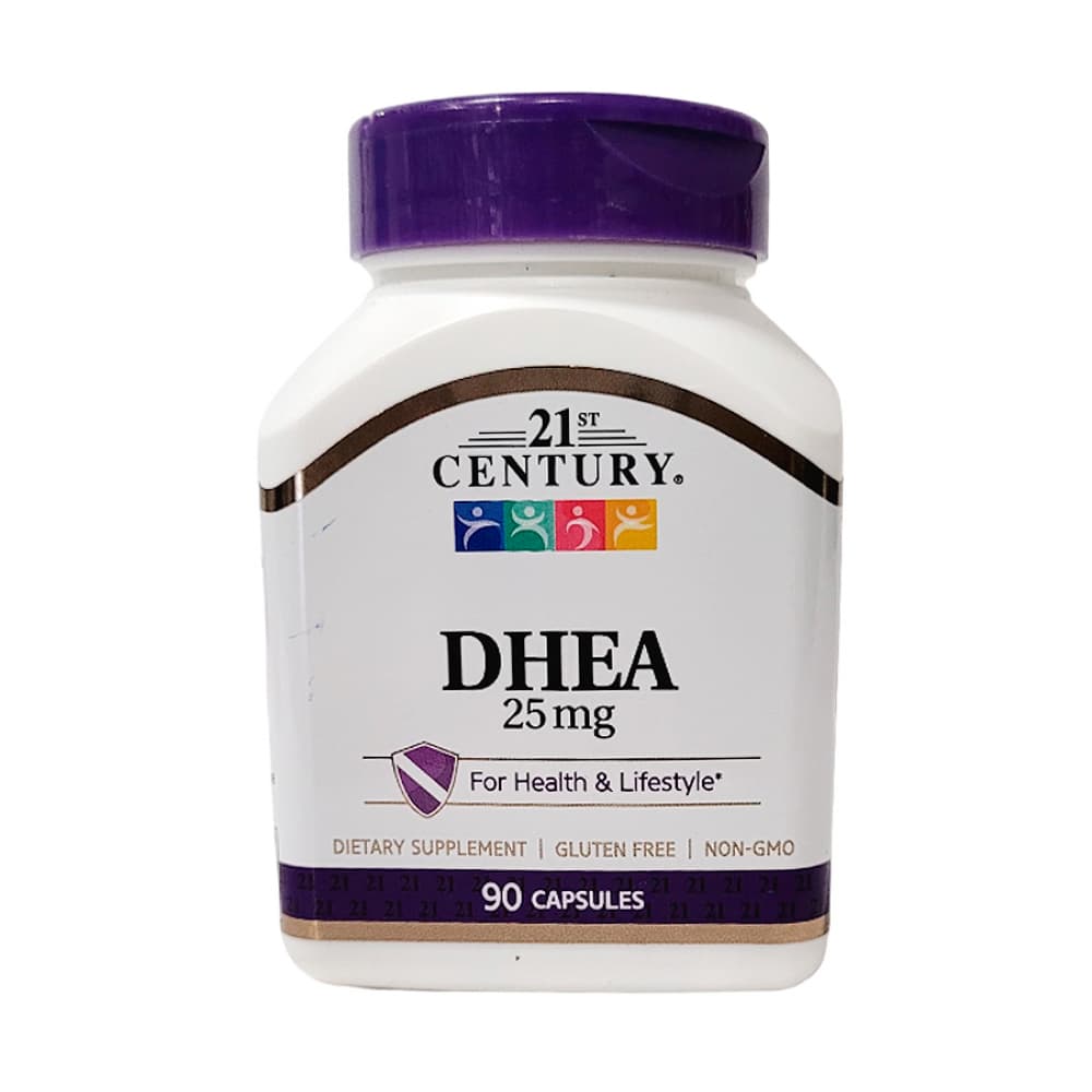 DHEA. Dehidroepiandrosterona 25 mg 21st Century (90 cápsulas) - Imagen 1