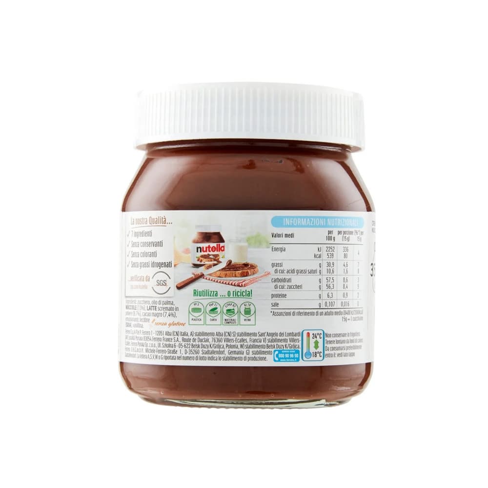 Crema de avellanas con cacao Nutella Ferrero (350 g / 12.3 oz) - Miniatura 2