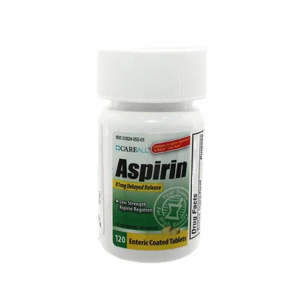 Aspirina. Ácido acetilsalicílico 81 mg CAREALL (120 tabletas) - Miniatura 1