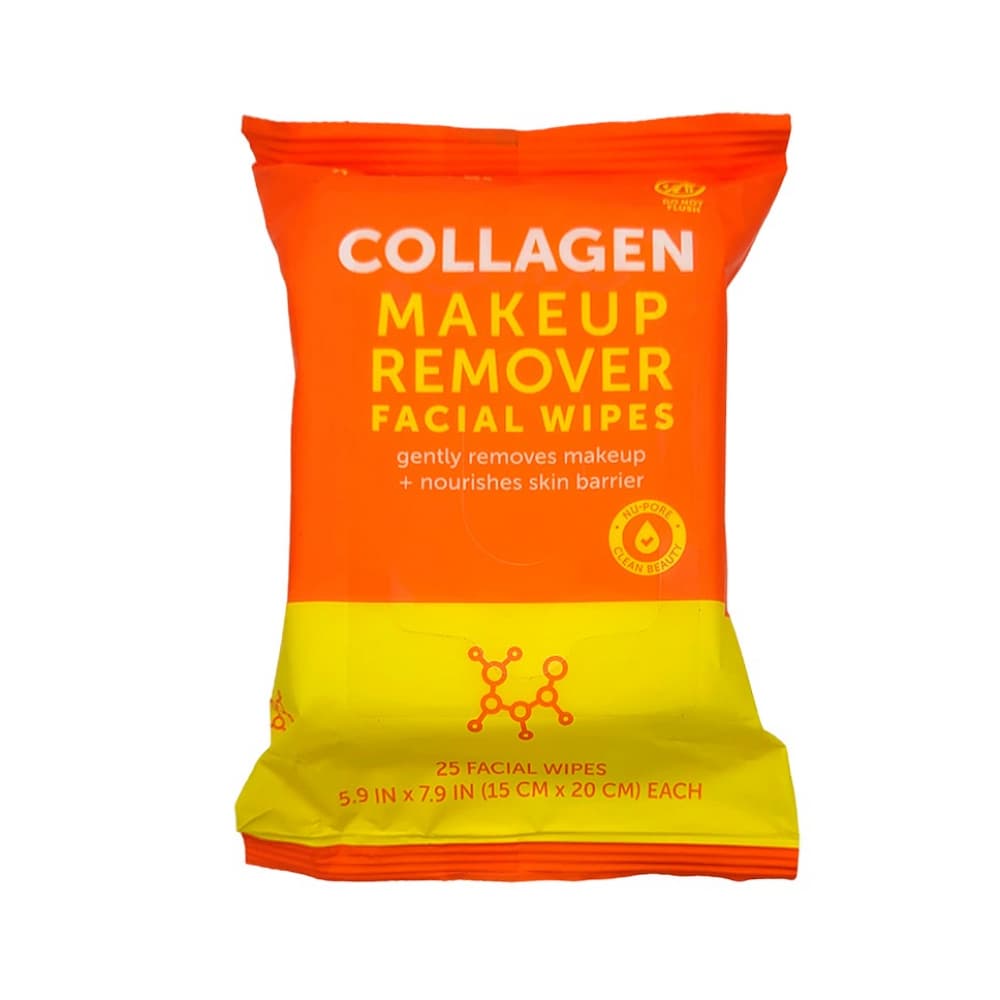 Toallitas faciales desmaquillantes con colágeno (25 U) - Imagen 1