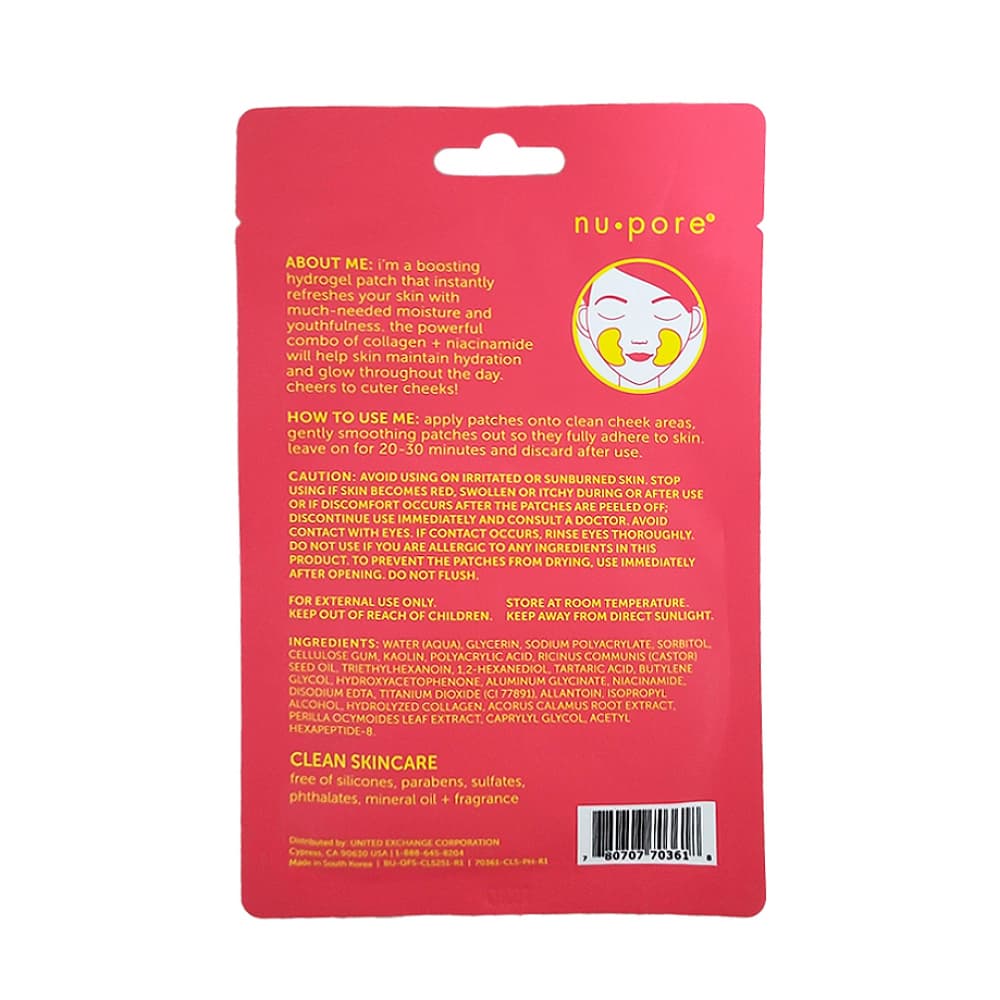 Parches de hidrogel potenciadores para las mejillas 10.5 cm x 9.5 cm - Miniatura 2