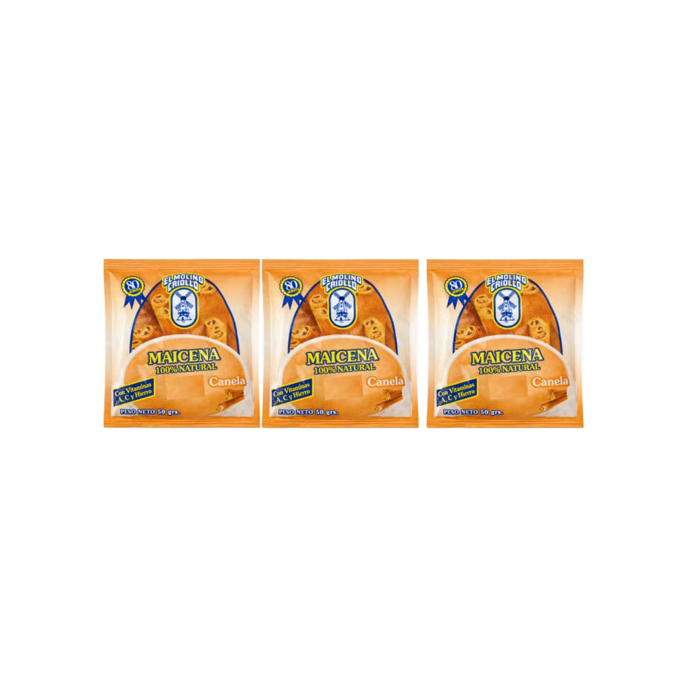 Maicena sabor canela El Molino Criollo (3 x 50 g / 1.76 oz) - Miniatura 1