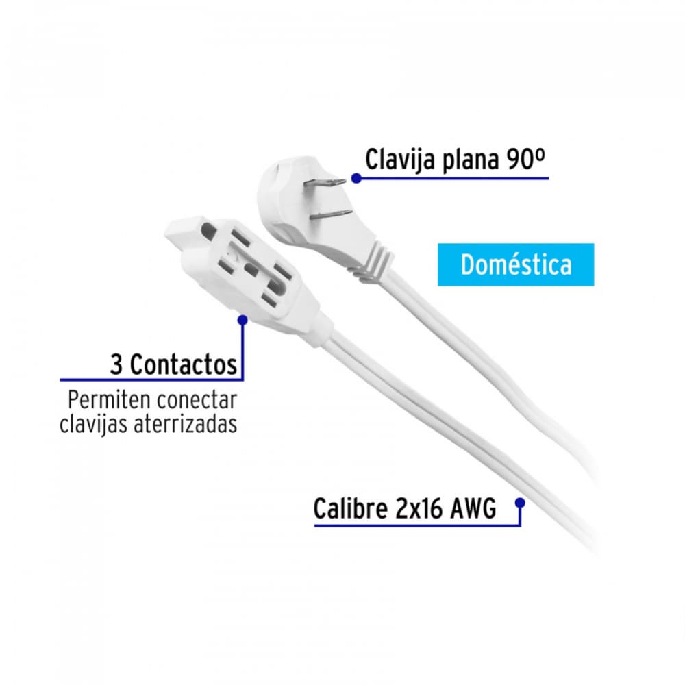 Extensión eléctrica de 4 m Volteck 48012 - Miniatura 2