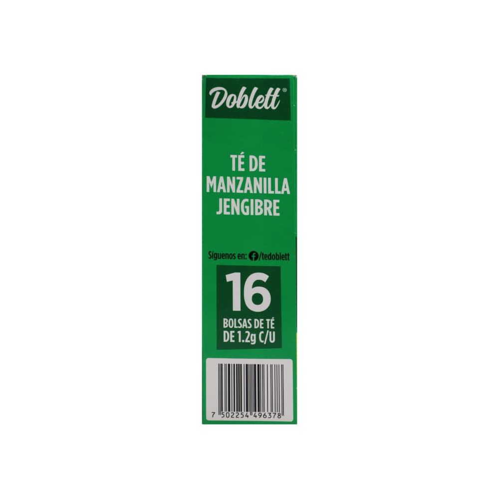 Té de manzanilla jengibre sin cafeína Doblett (19.2 g) - Miniatura 3