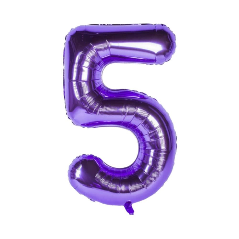 Globo morado número 5 de 32 pulgadas Balloon - Imagen 1