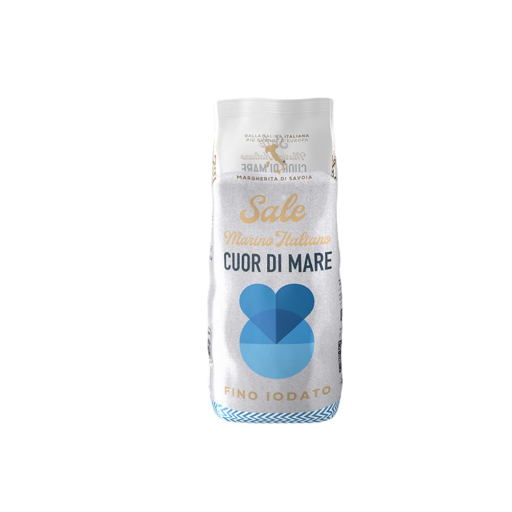 Sal fina marina yodada Cuor di Mare (1 kg / 2.2 lb) - Imagen 1