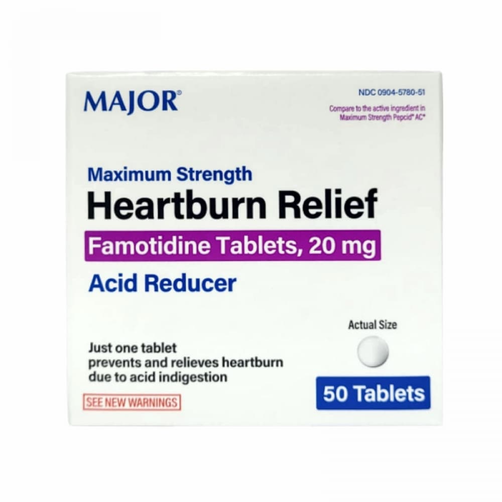 Famotidina 20 mg Major (50 tabletas) - Imagen 1