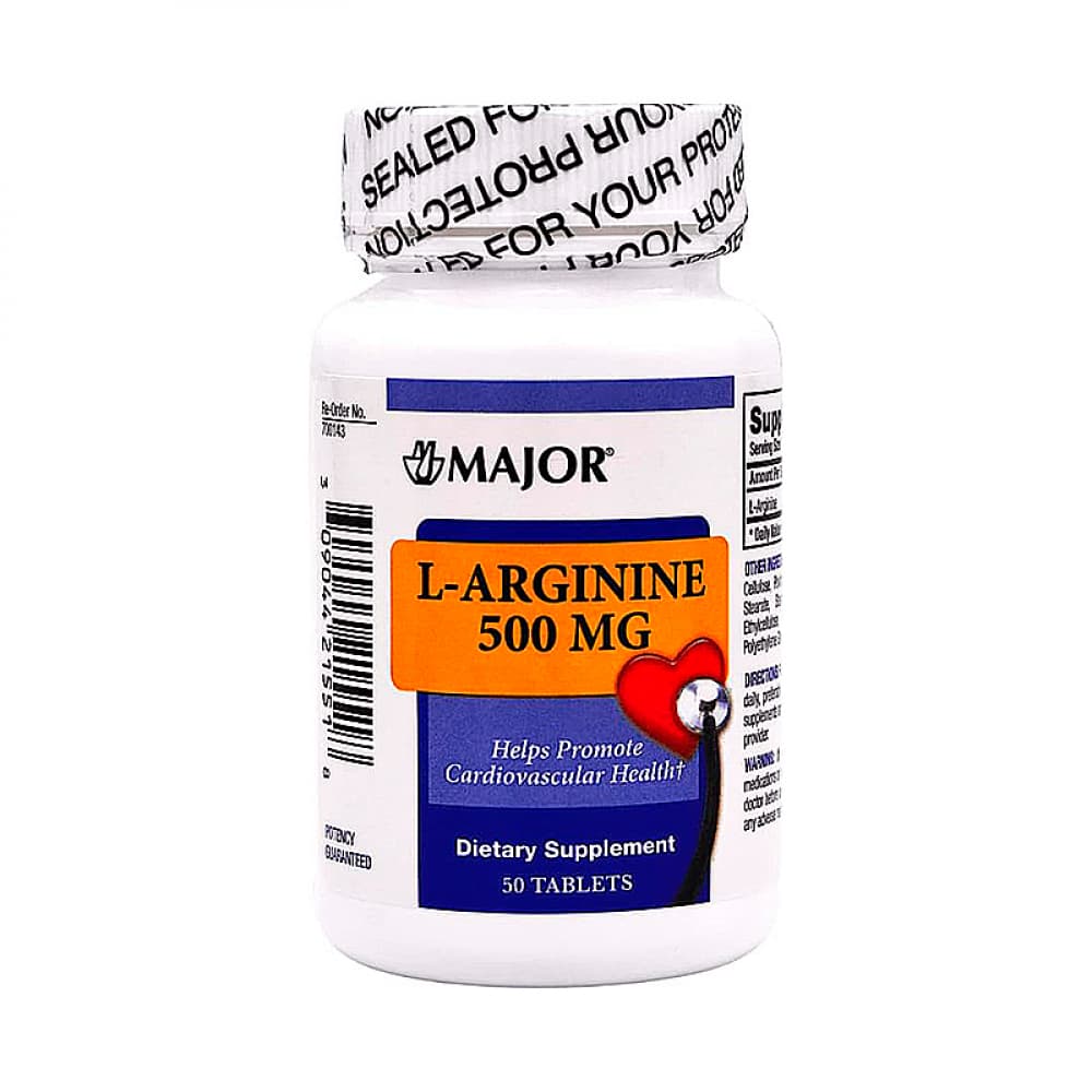 L- Arginina 500 mg Major (50 tabletas) - Imagen 1