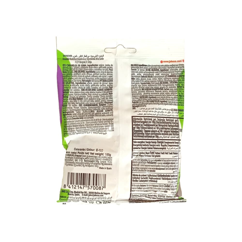 Gomitas sabor banana Jelly Mania (100 g / 3.5 oz) - Miniatura 3