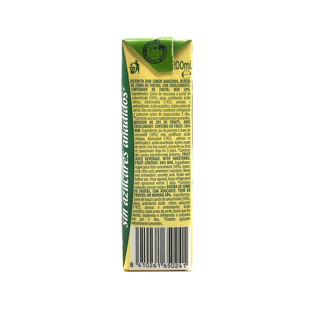 Zumo - jugo - de manzana Disfruta Don Simon (200 ml) - Miniatura 2