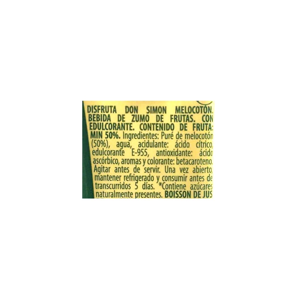 Zumo - jugo - de melocotón Disfruta Don Simon (30 x 200 ml) - Miniatura 3