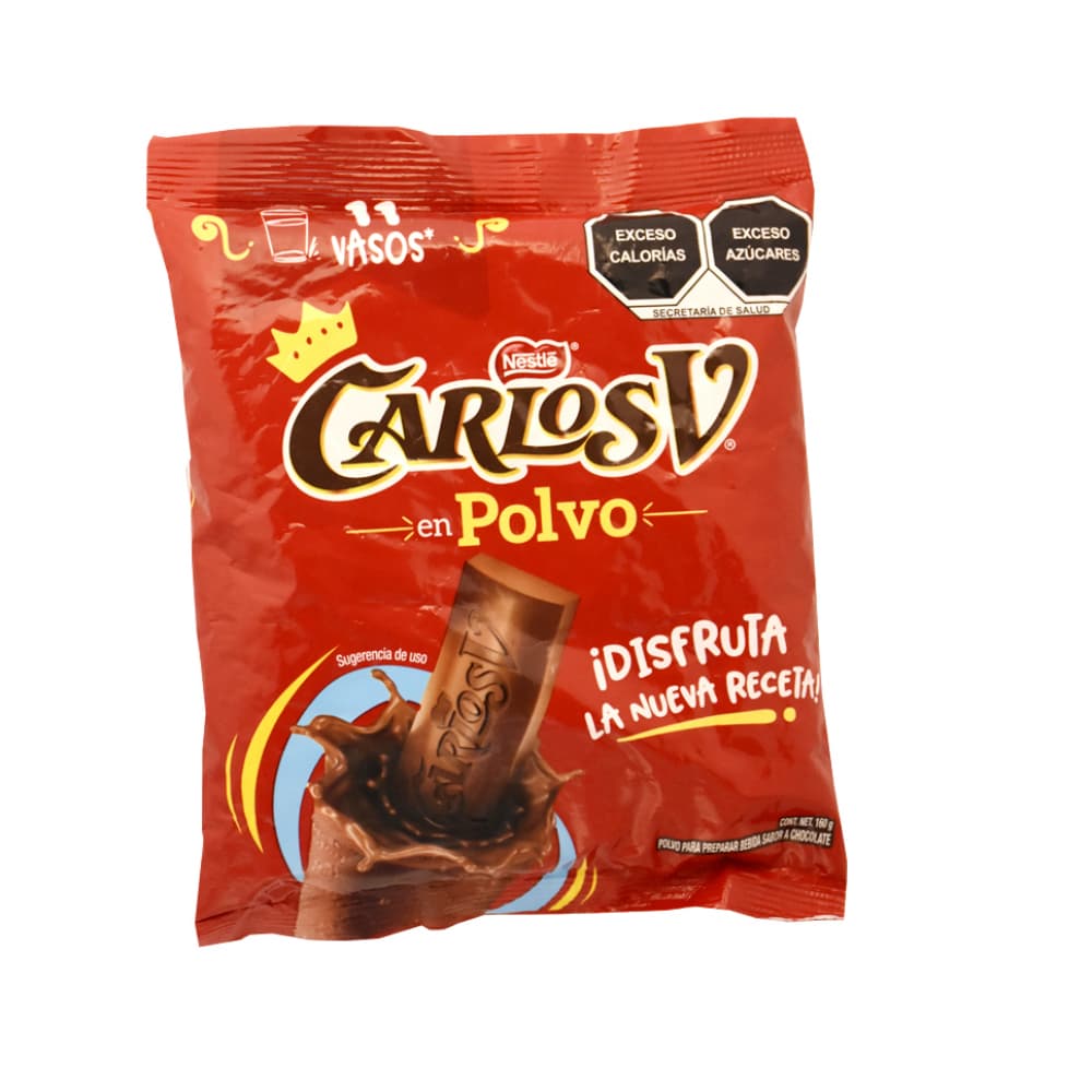 Chocolate en polvo Carlos V Nestlé (160 g / 5.64 oz) - Imagen 1