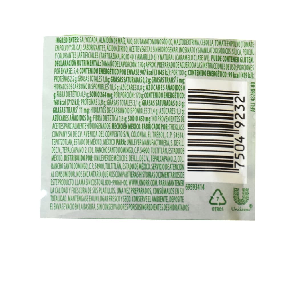 Sazonador mi arroz rojo Knorr (17 g) - Miniatura 2