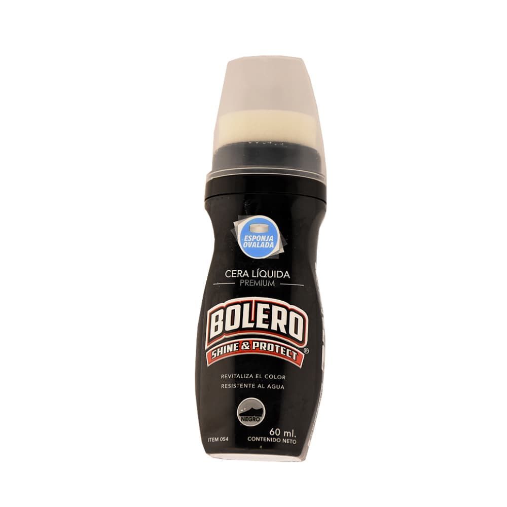 Cera líquida para zapatos negros premium Bolero (60 ml) - Imagen 1