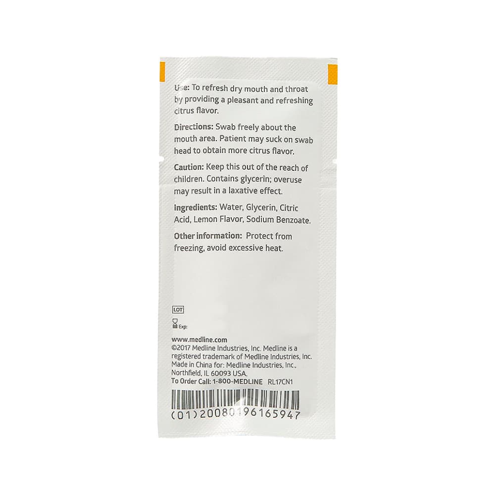 Bastoncillos de glicerina y limón orales Medline (3 U) - Miniatura 3